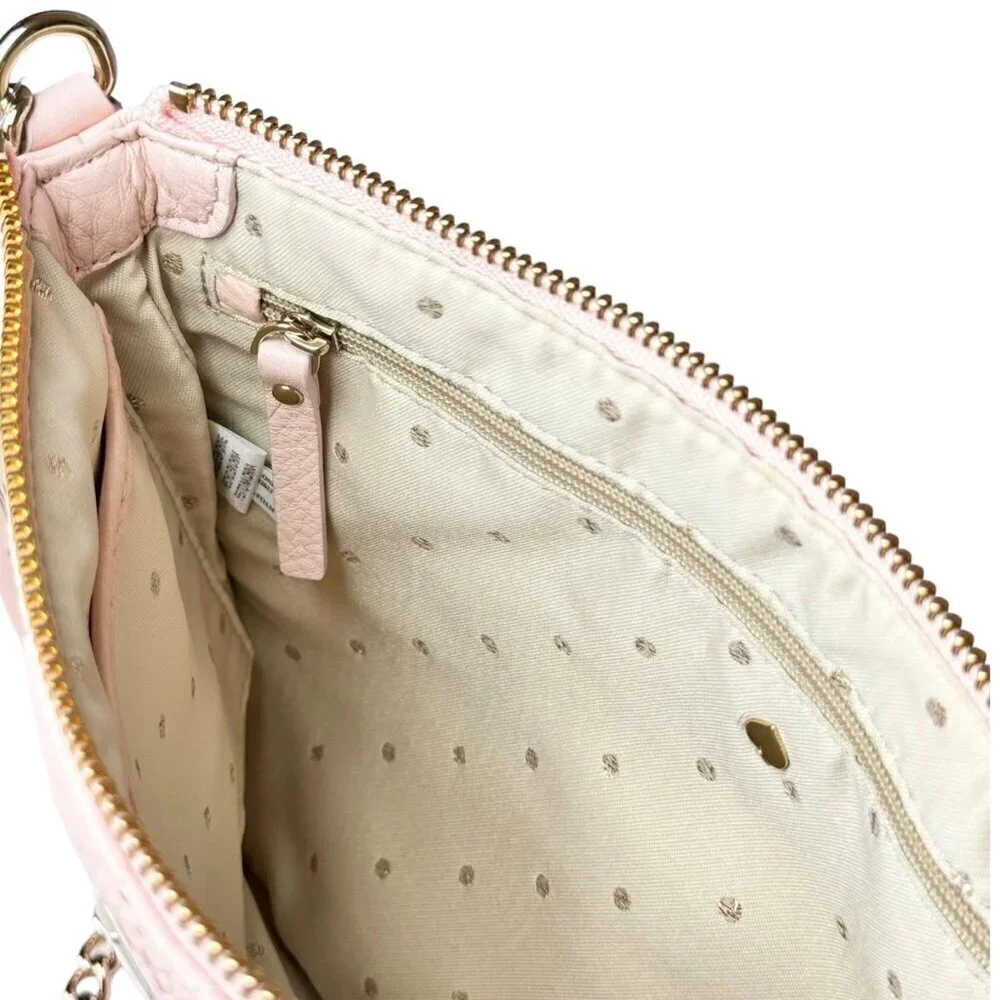 NWT Kate Spade Quilted Leather Shoulder Crossbody Bag Petal Pink Coquette Girly